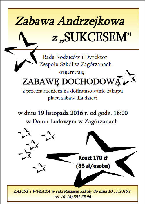 Zabawa Andrzejkowa - zaproszenie