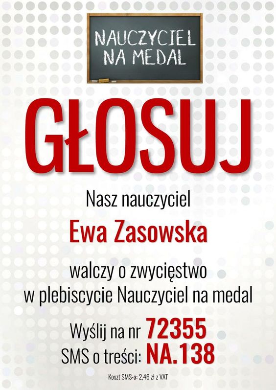 Pani Ewa Zasowska - nauczyciel na medal