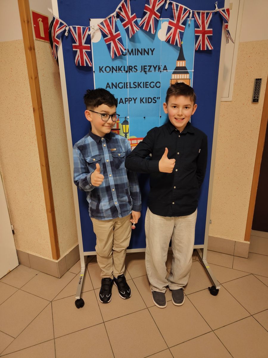 Podwójne zwycięstwo uczniów klasy III w konkursie z j. angielskiego